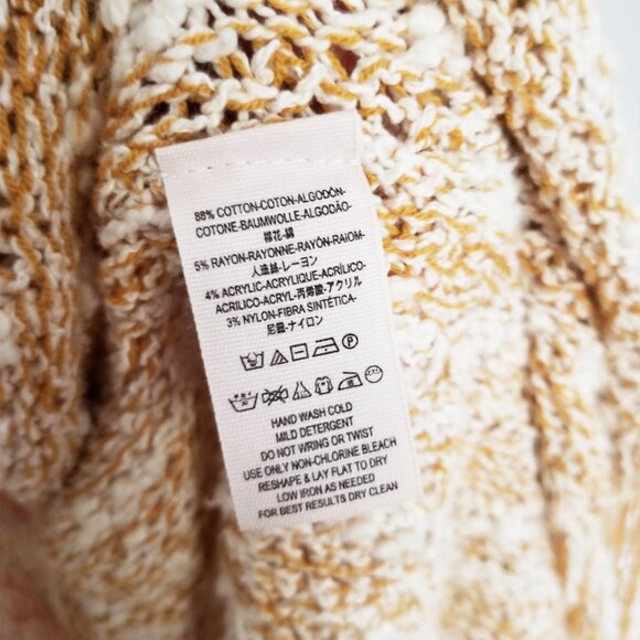 Free People Lucia Cardigan M/L Fringe Open Front Longline Saffron Combo $148 - Picture 9 of 16